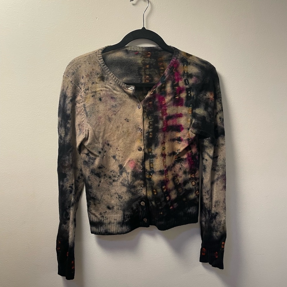 Tie dyed cardigan